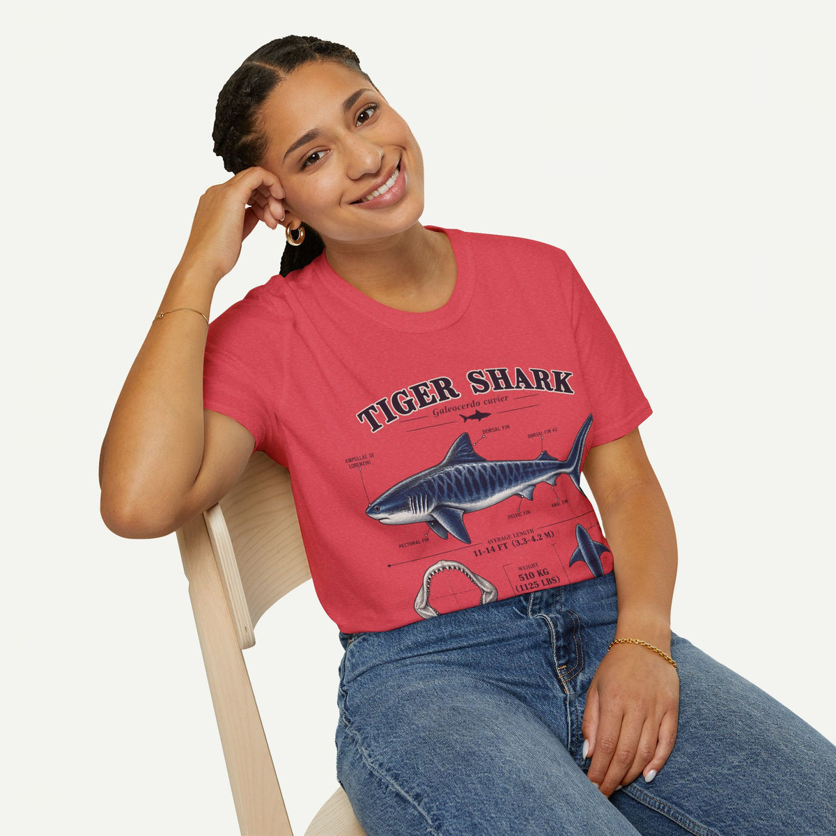 Tiger Shark Anatomy T-Shirt — Vintage Marine Biology Graphic Tee