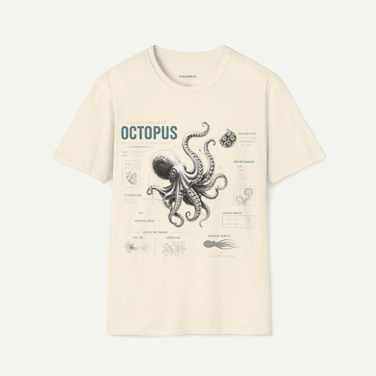 Octopus Anatomy Tee — Vintage Marine Illustration T-Shirt