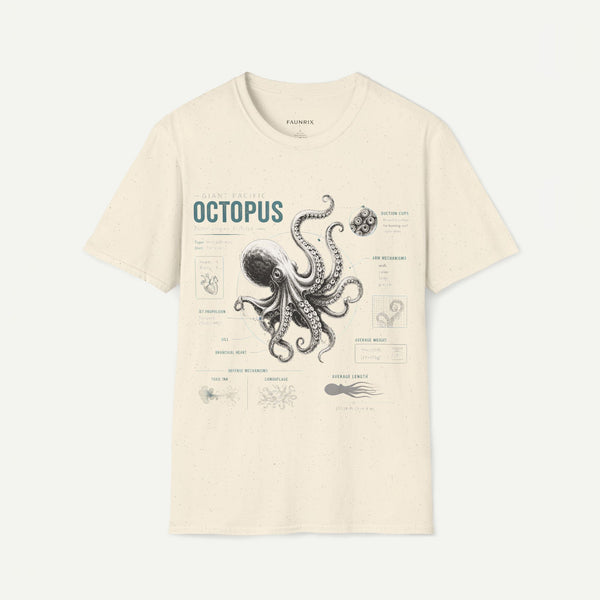 Octopus Anatomy Tee — Vintage Marine Illustration T-Shirt