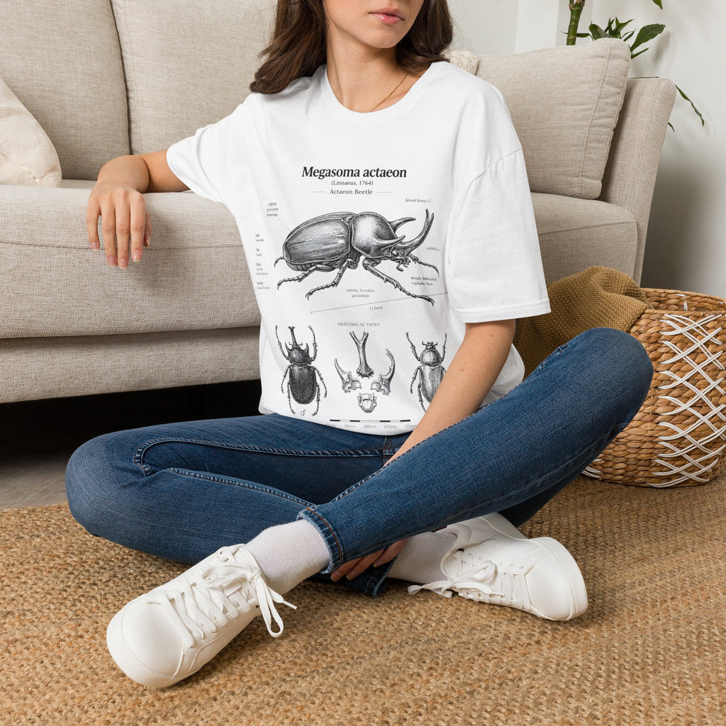 Beetle Anatomy T-Shirt — Megasoma actaeon Scientific Illustration Tee