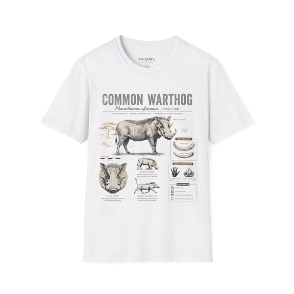 Common Warthog Anatomy T-Shirt — Vintage Wildlife Graphic Tee