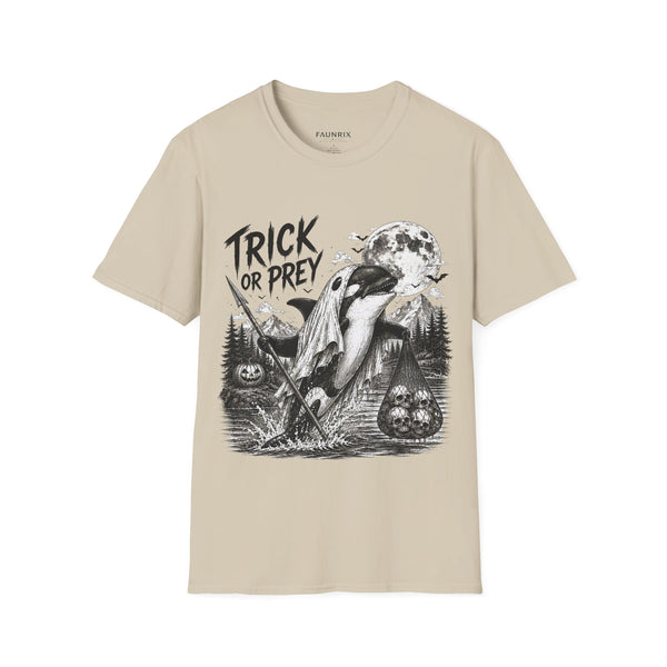 T-Shirt — Trick or Prey Halloween Orca Tee