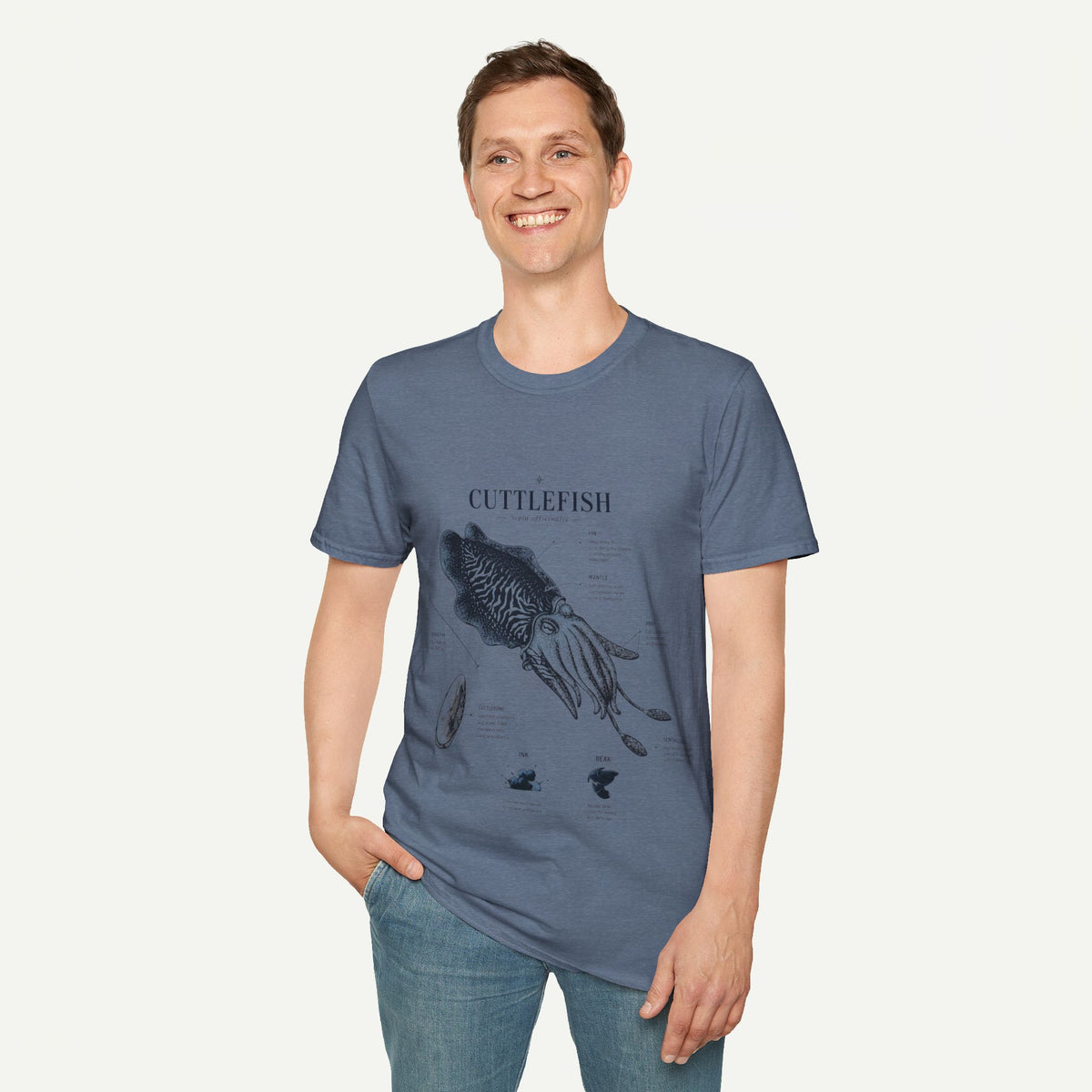 Cuttlefish Anatomy T-Shirt — Vintage Scientific Illustration Tee
