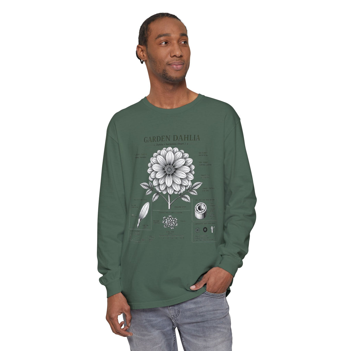Garden Dahlia Botanical Long Sleeve Tee