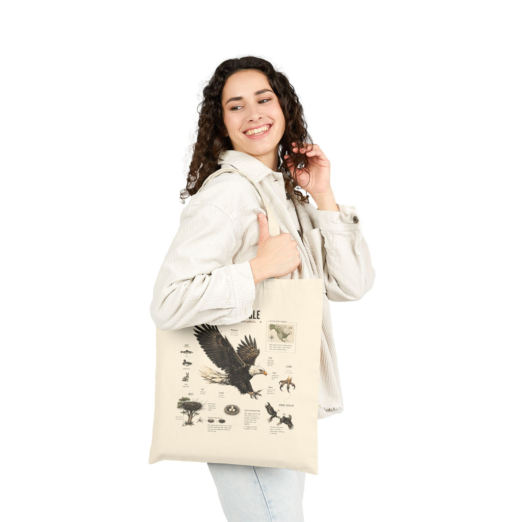 Bald Eagle Anatomy Canvas Tote