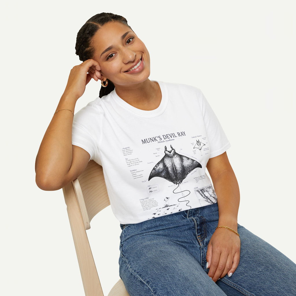 Munk's Devil Ray Anatomy Tee — Vintage Marine Life Illustration T-Shirt
