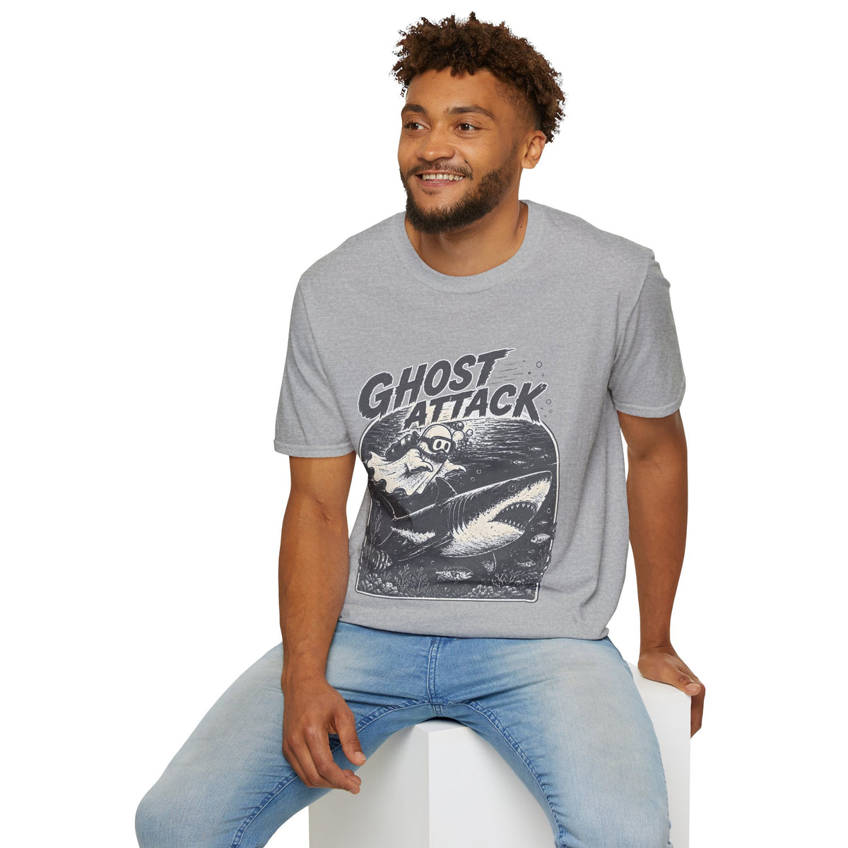 Ghost Attack T-Shirt — Vintage Horror Graphic Tee
