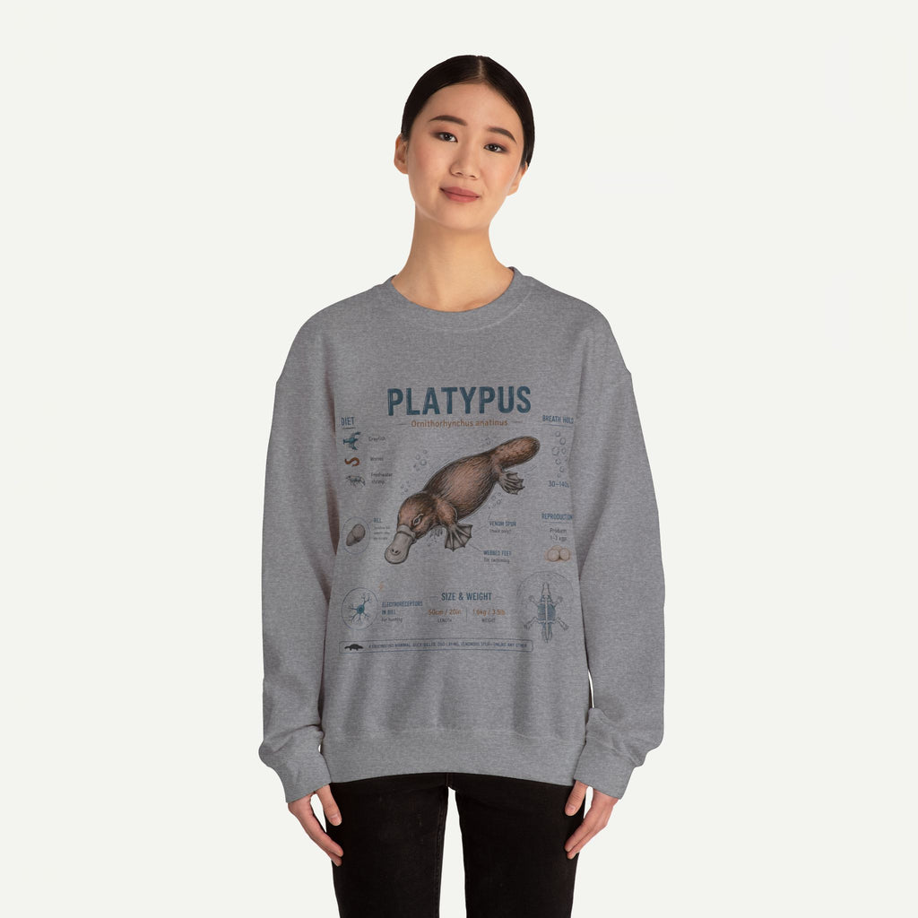 Platypus Anatomy Sweatshirt — Vintage Scientific Illustration
