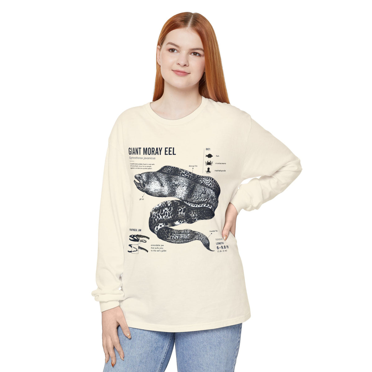 Giant Moray Eel Anatomy Long Sleeve Shirt
