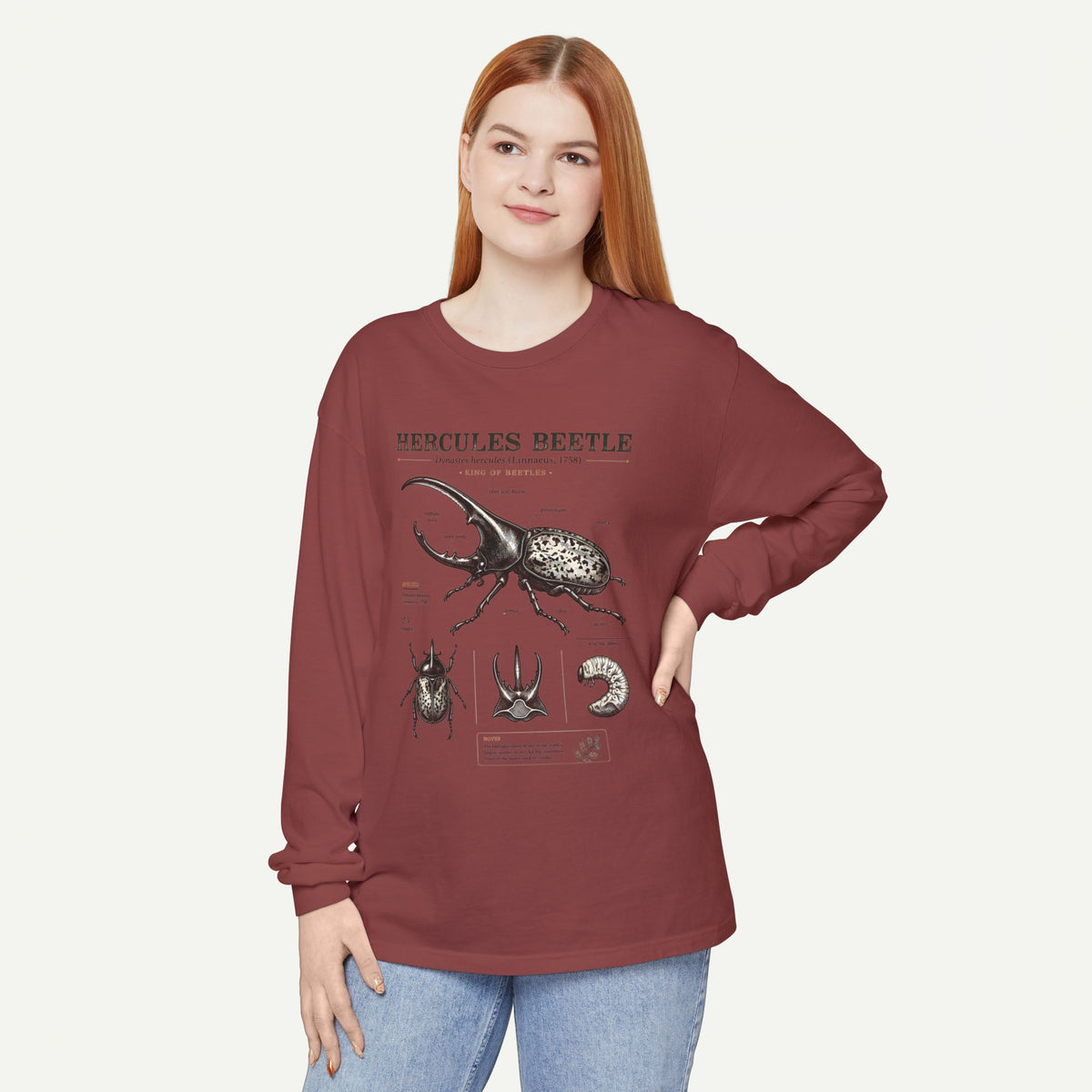 Hercules Beetle Anatomy Long Sleeve Tee