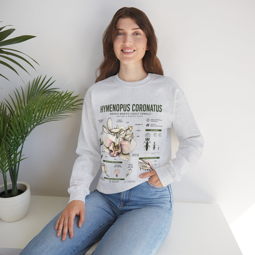 Botanical Anatomy Sweatshirt — Hymenopus Coronatus Illustration
