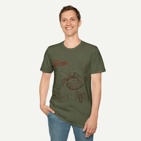Hermit Crab Anatomy T-Shirt — Acadian Marine Illustration Tee