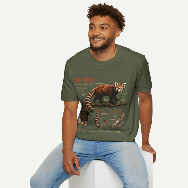 Red Panda Anatomy T-Shirt — Vintage Wildlife Graphic Tee
