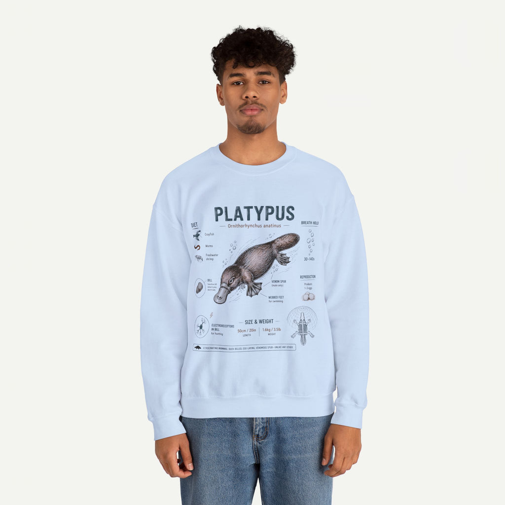 Platypus Anatomy Sweatshirt — Vintage Scientific Illustration