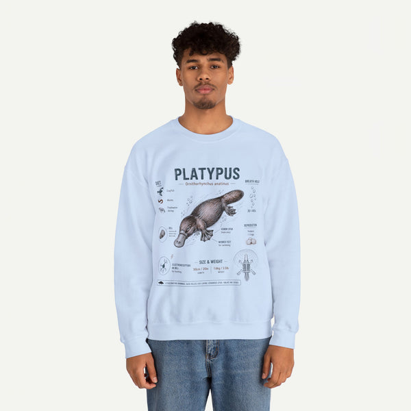 Platypus Anatomy Sweatshirt — Vintage Scientific Illustration