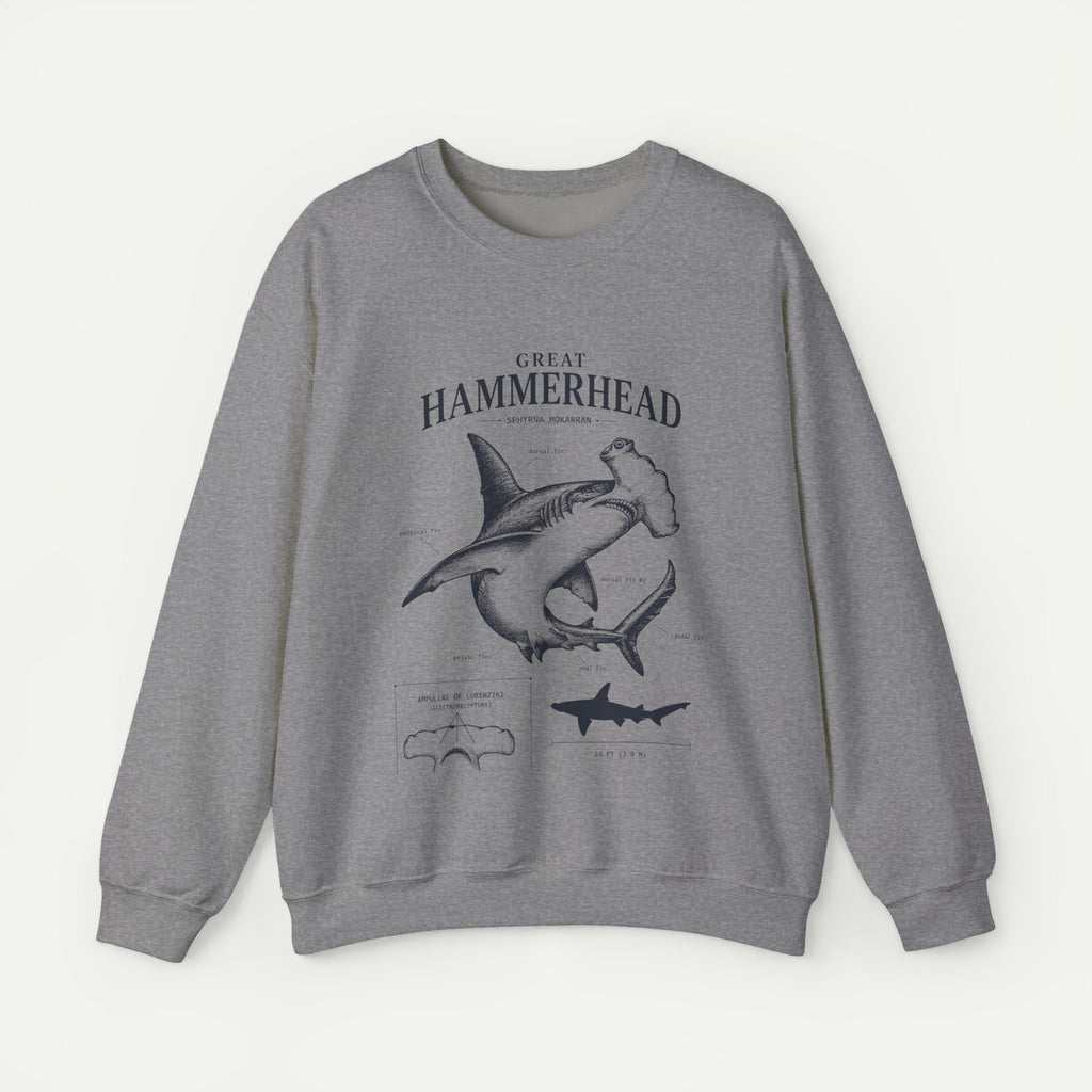 Hammerhead Shark Sweatshirt – Great Hammerhead Illustration