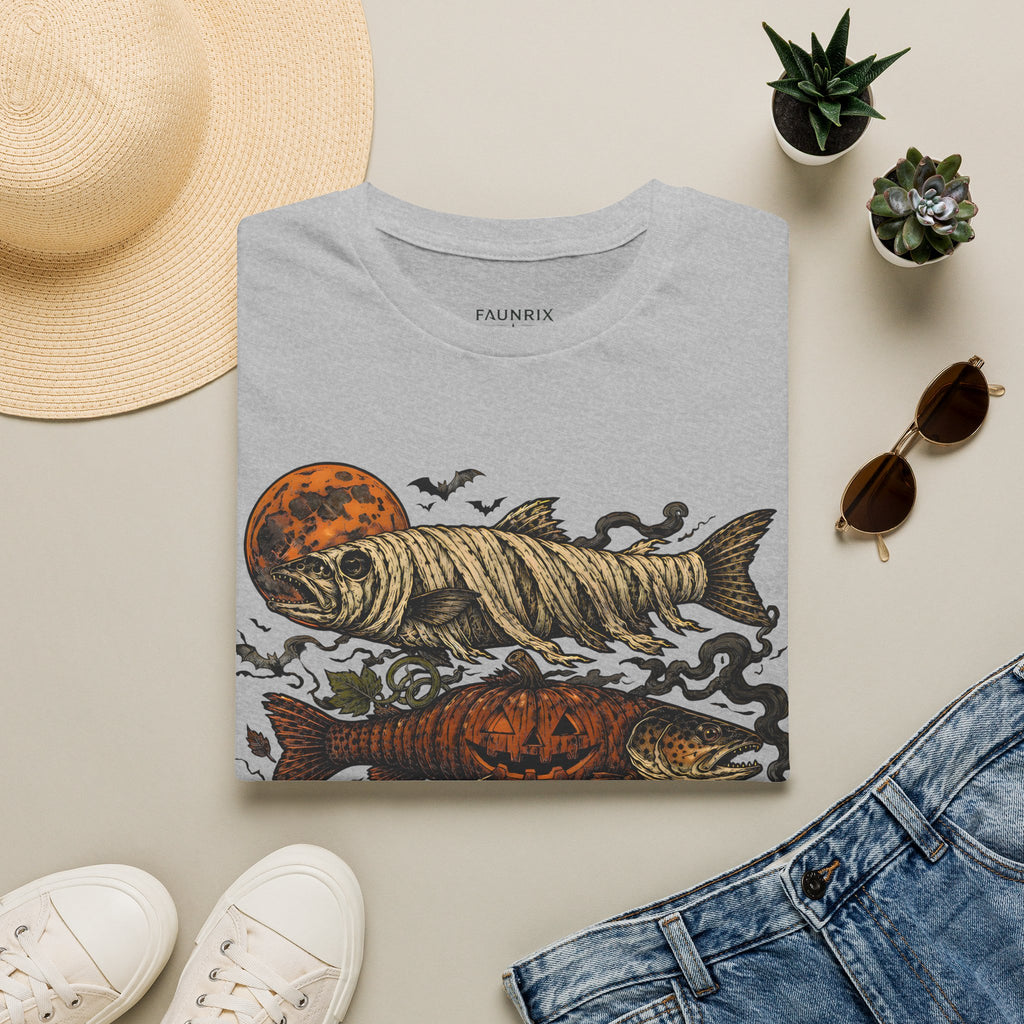 Halloween Pumpkin Fish T-Shirt — Spooky Koi Graphic Tee