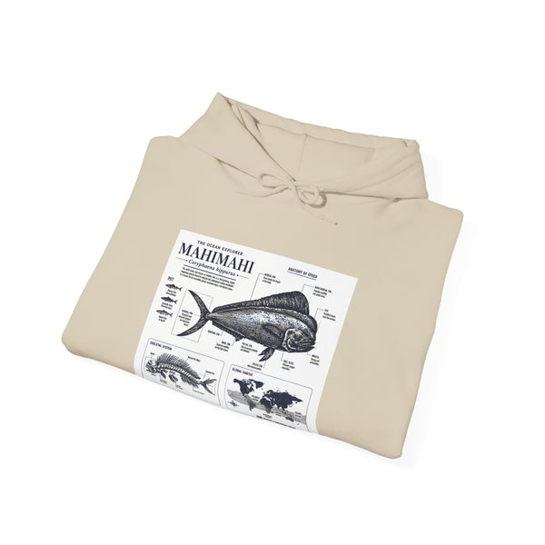 Mahi Mahi Fish Anatomy Hoodie — Illustrated Marine Biology Pullover