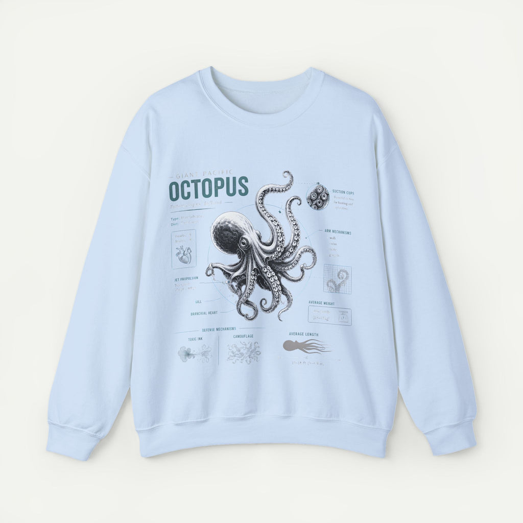 Octopus Anatomy Sweatshirt — Vintage Marine Biology Graphic