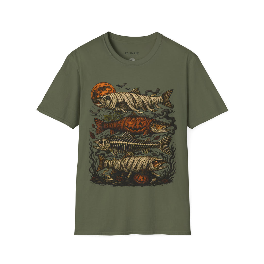Halloween Pumpkin Fish T-Shirt — Spooky Koi Graphic Tee