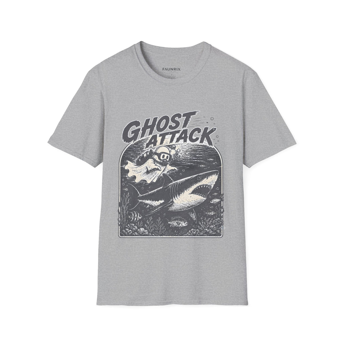Ghost Attack T-Shirt — Vintage Horror Graphic Tee