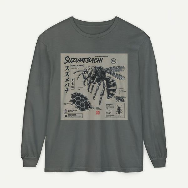 Suzumebachi Japanese Hornet Anatomy Long Sleeve Tee