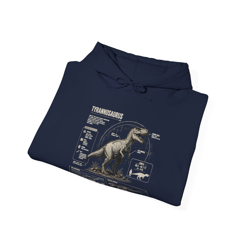 T‑Rex Anatomy Hoodie — Vintage Dinosaur Anatomy Sweatshirt