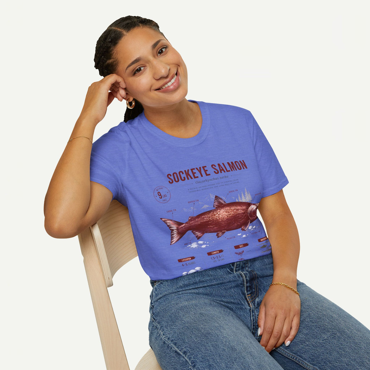 Sockeye Salmon T-Shirt — Vintage Fish Anatomy Tee