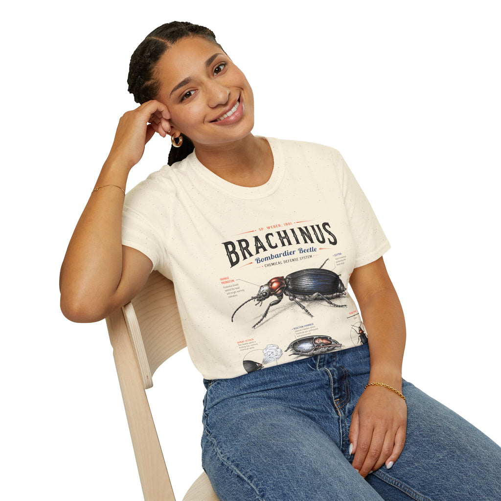 Brachinus Bombardier Beetle Anatomy T-Shirt — Vintage Entomology Graphic Tee