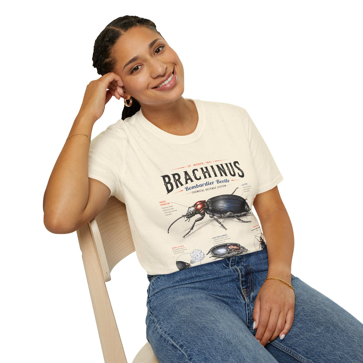 Brachinus Bombardier Beetle Anatomy T-Shirt — Vintage Entomology Graphic Tee
