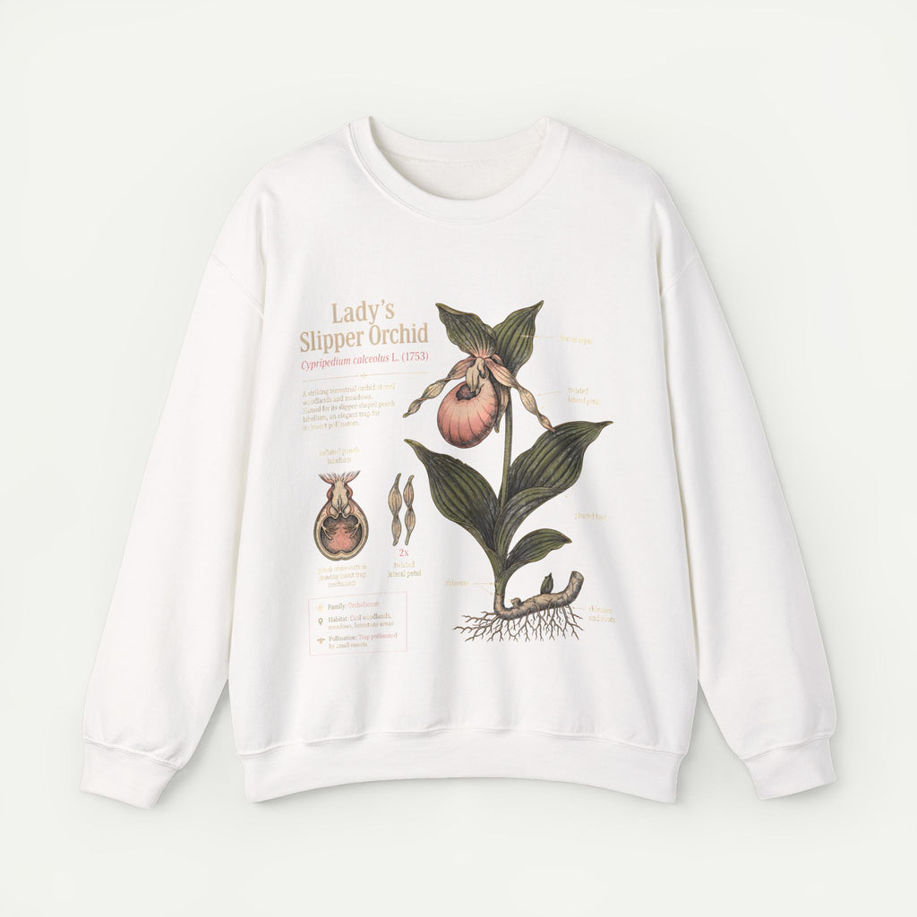 Lady's Slipper Orchid Botanical Sweatshirt