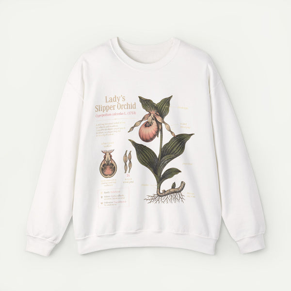 Lady's Slipper Orchid Botanical Sweatshirt