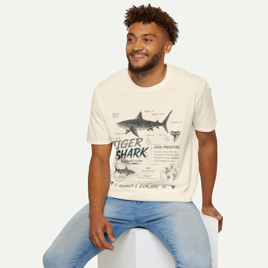 Tiger Shark Anatomy Tee — Vintage Apex Predator Graphic T-Shirt