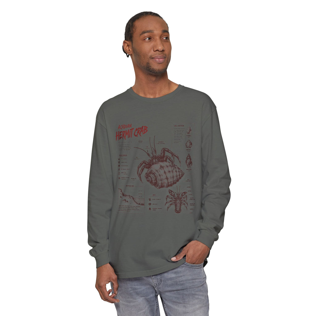 Hermit Crab Anatomy Long Sleeve Tee