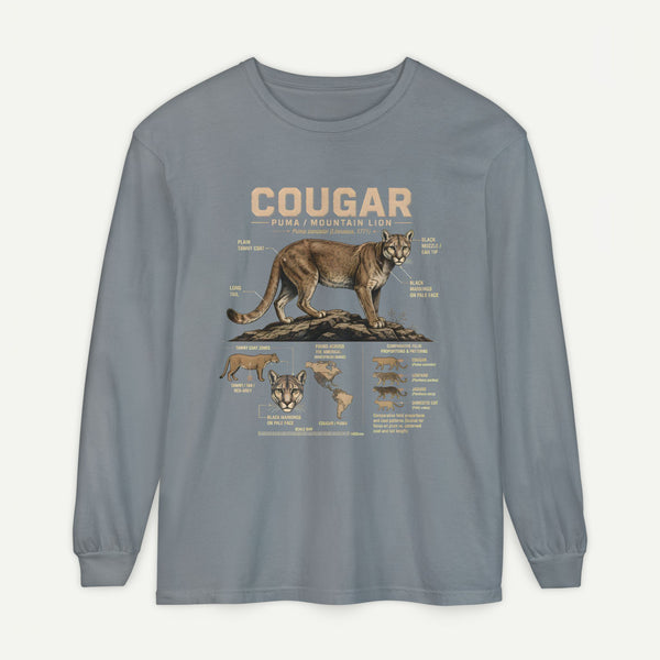 Cougar Wildlife Anatomy Long Sleeve Tee