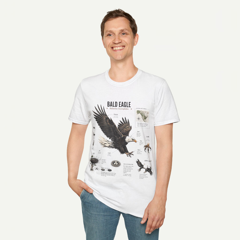 Bald Eagle Anatomy Field Guide T-Shirt