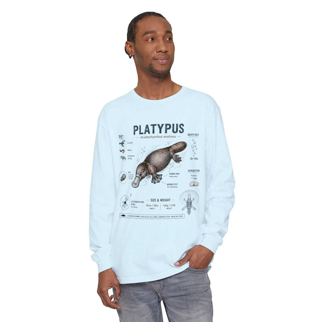 Platypus Anatomy Long Sleeve Tee — Illustrated Scientific Graphic