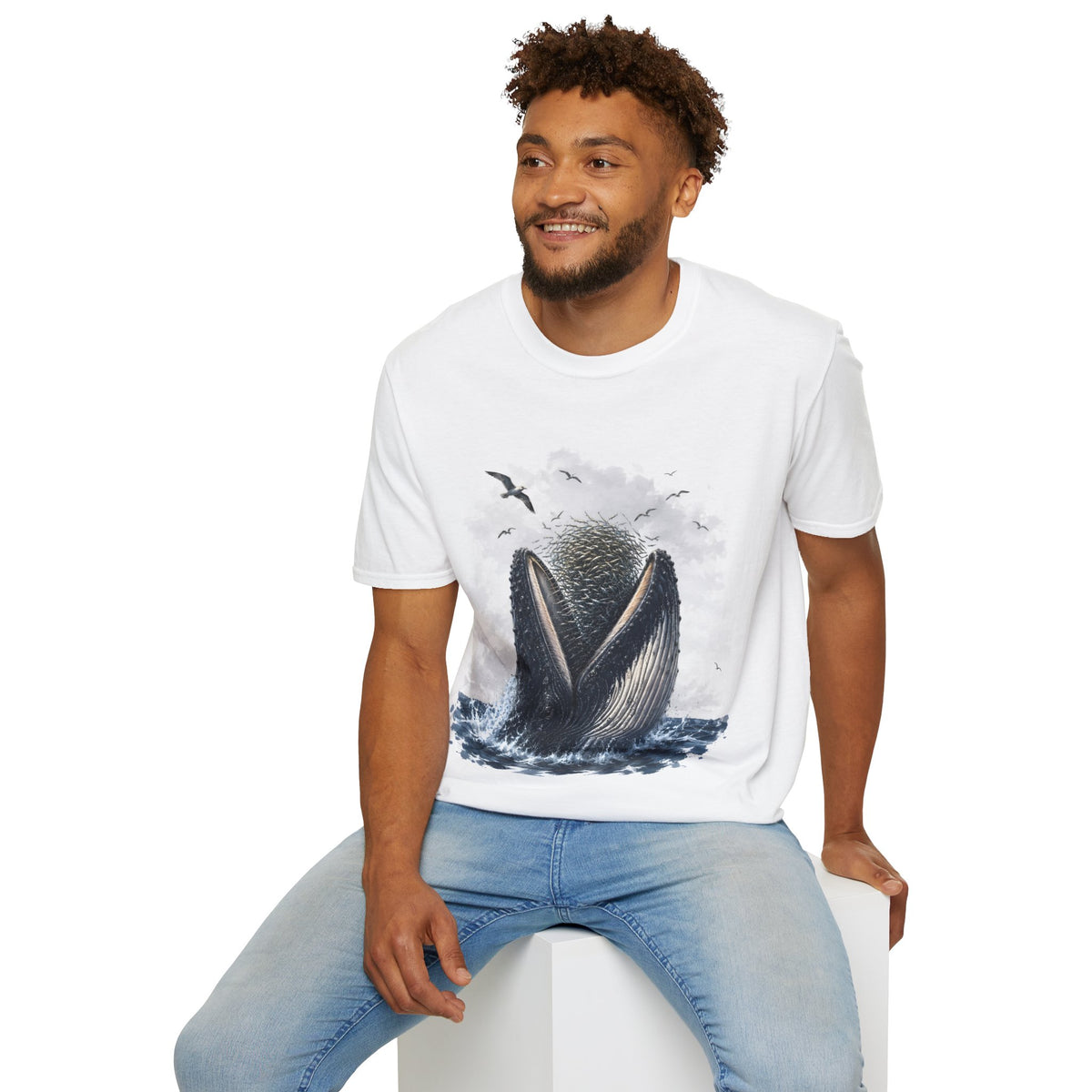 Whale Tail Ocean Scene T-Shirt – Marine Wildlife Tee