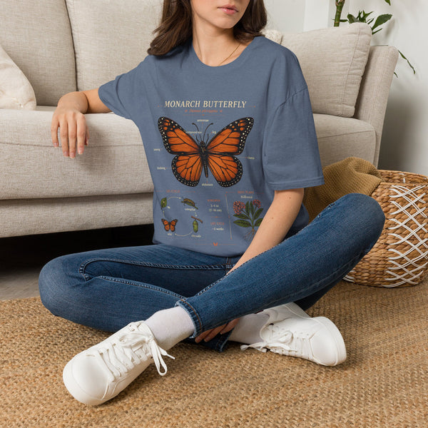 Monarch Butterfly Anatomy T-Shirt — Vintage Nature Illustration Tee