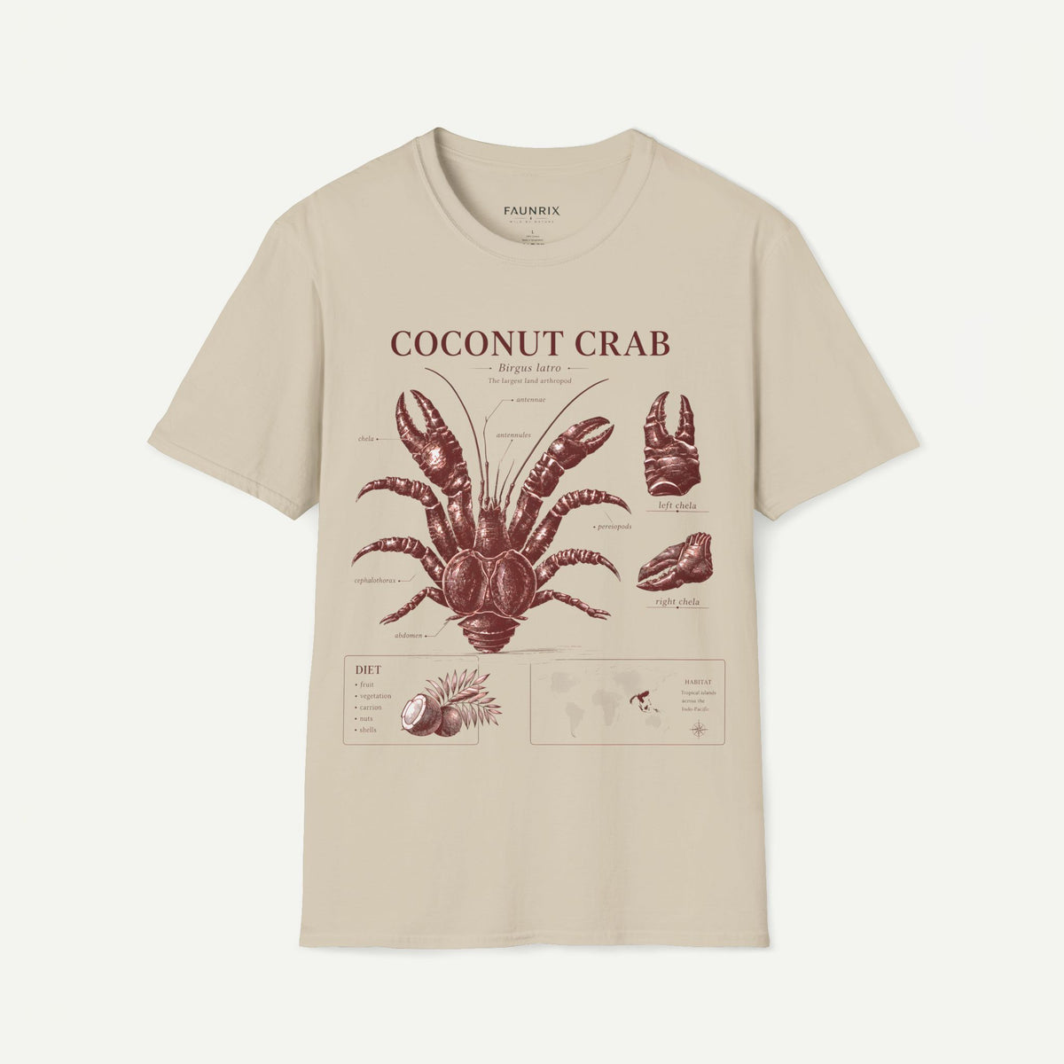 Coconut Crab Anatomy T-Shirt