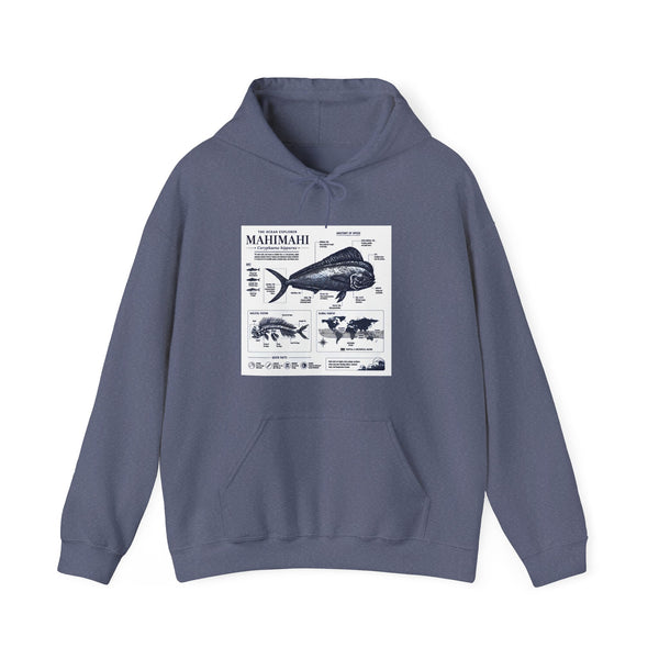 Mahi Mahi Fish Anatomy Hoodie — Illustrated Marine Biology Pullover