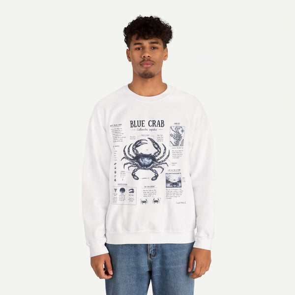 Blue Crab Anatomy Sweatshirt