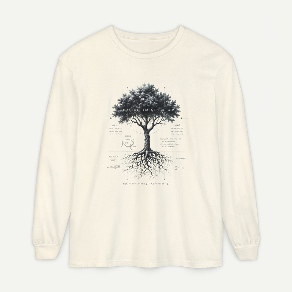 Long Sleeve T-Shirt — Botanical Tree of Life Illustration