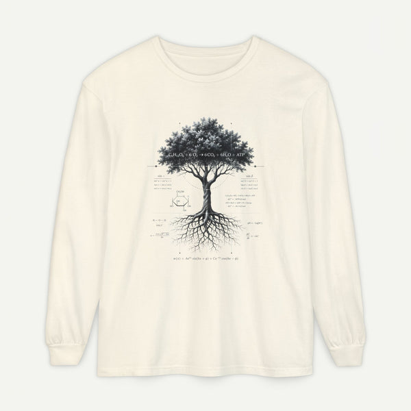 Long Sleeve T-Shirt — Botanical Tree of Life Illustration