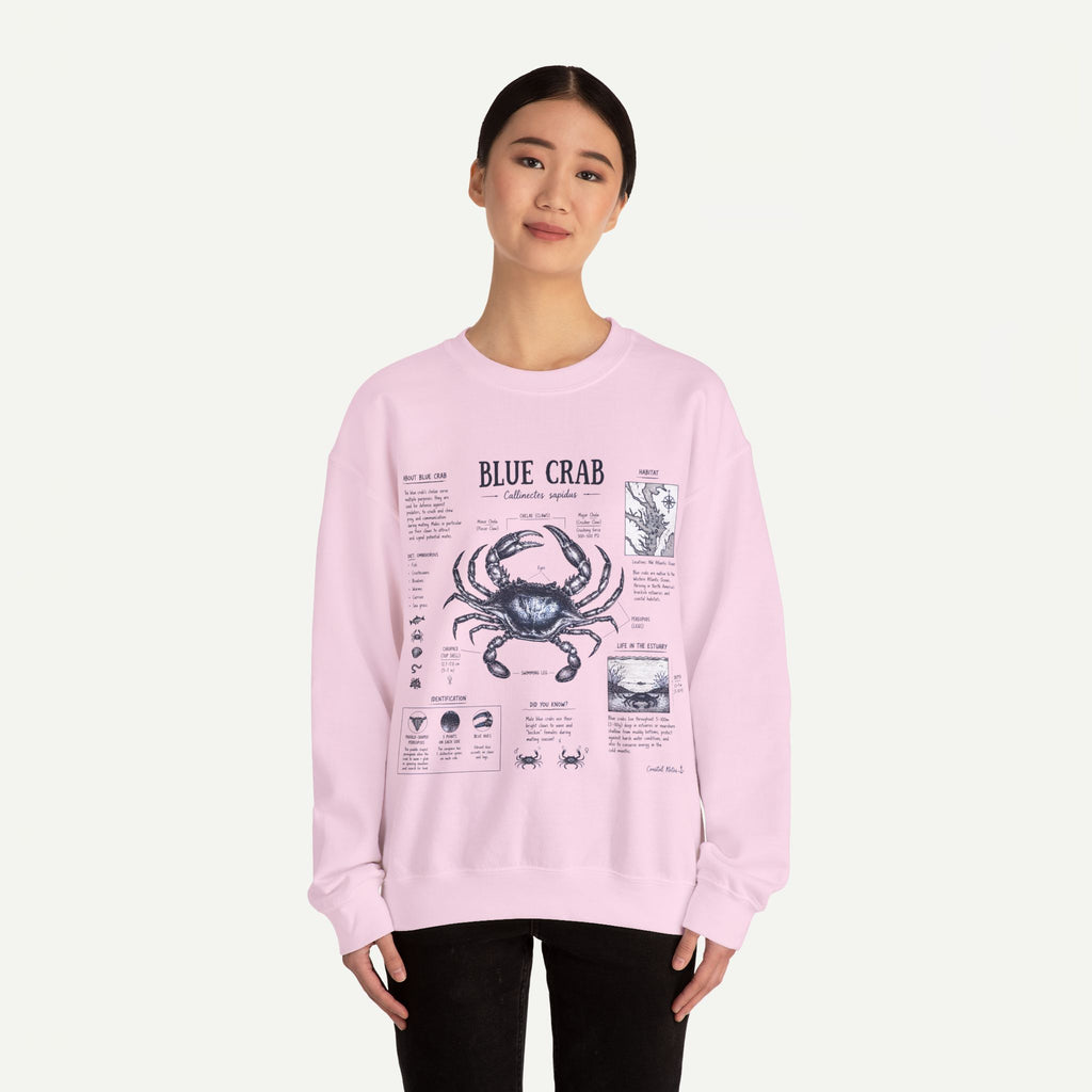 Blue Crab Anatomy Sweatshirt