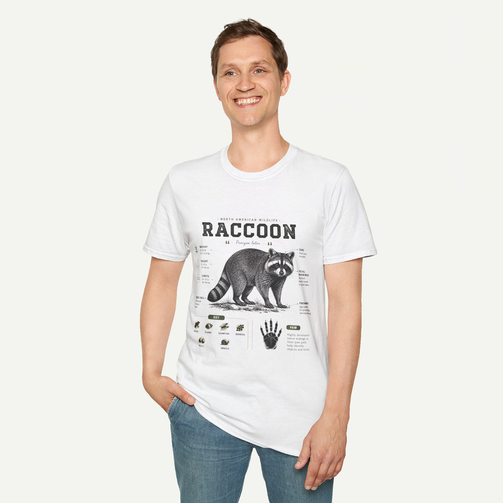 Raccoon Anatomy T-Shirt — North American Wildlife Graphic Tee