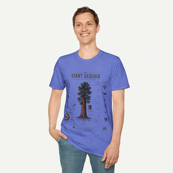 Giant Sequoia Anatomy T-Shirt — Botanical Tree Illustration Tee