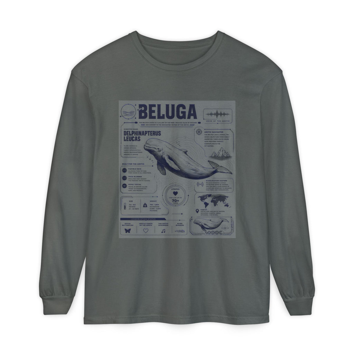 Beluga Whale Anatomy Long Sleeve Tee Main image