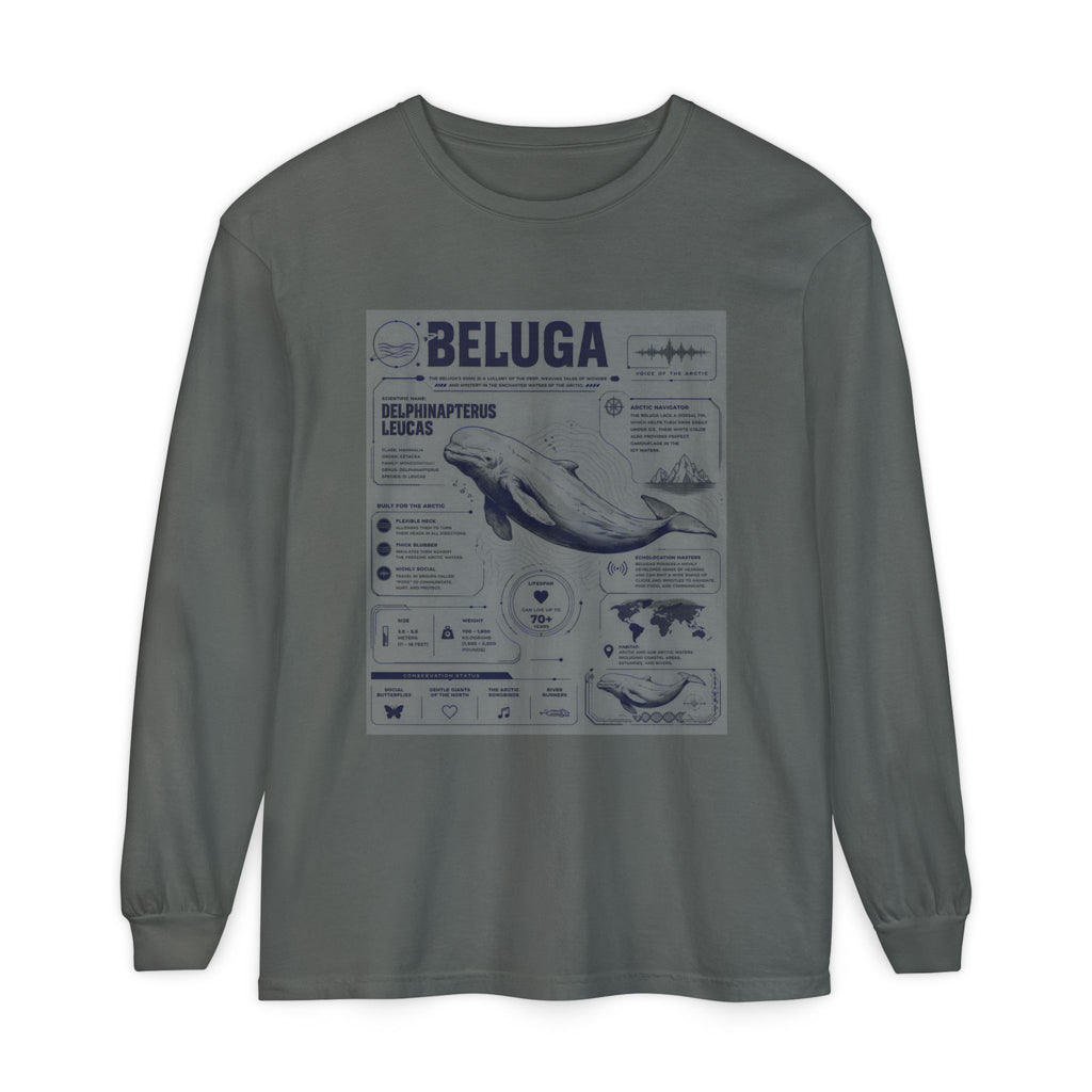 Beluga Whale Anatomy Long Sleeve Tee