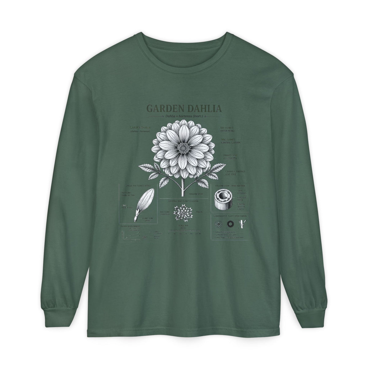 Garden Dahlia Botanical Long Sleeve Tee